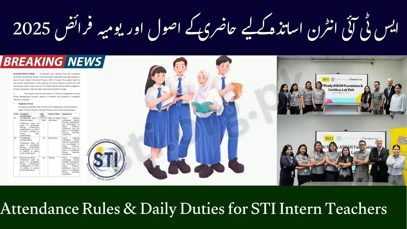 Attendance Rules & Daily Duties for STI Intern Teachers