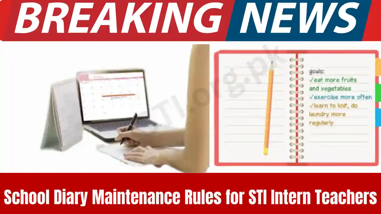 STI School Diary Maintenance Rules