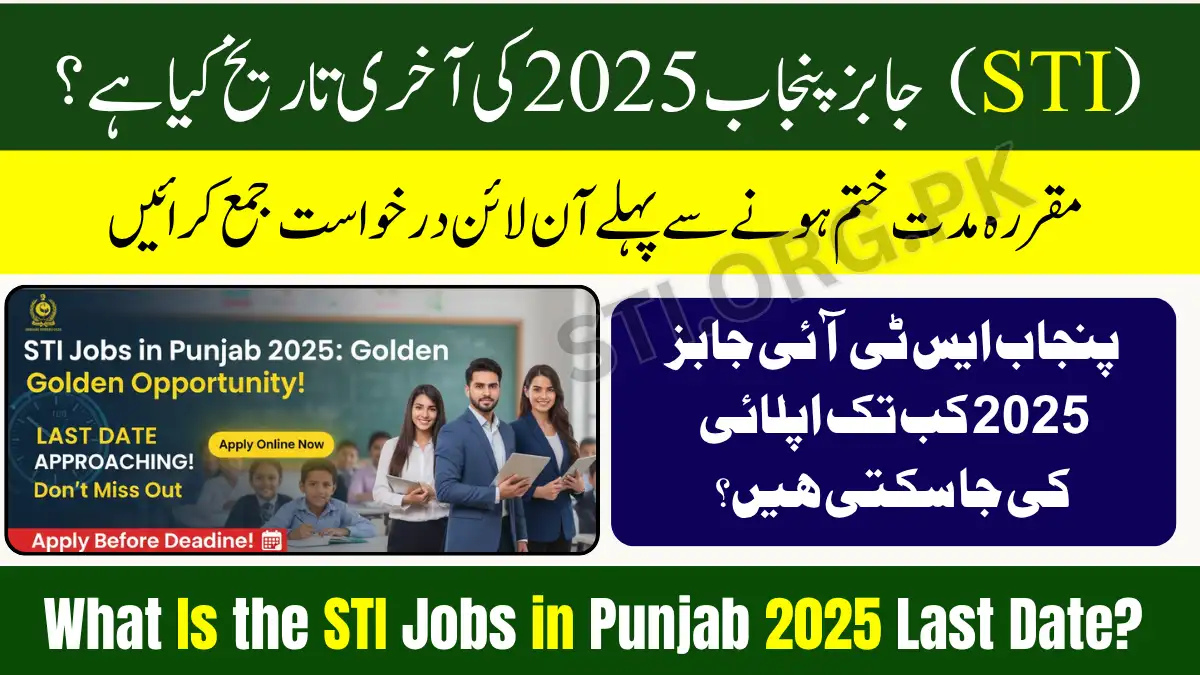 STI Jobs in Punjab 2025 Last Date
