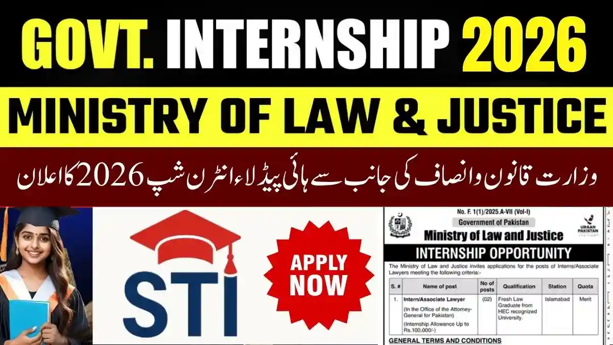Ministry of Law & Justice Paid Internship 2026 in Islamabad