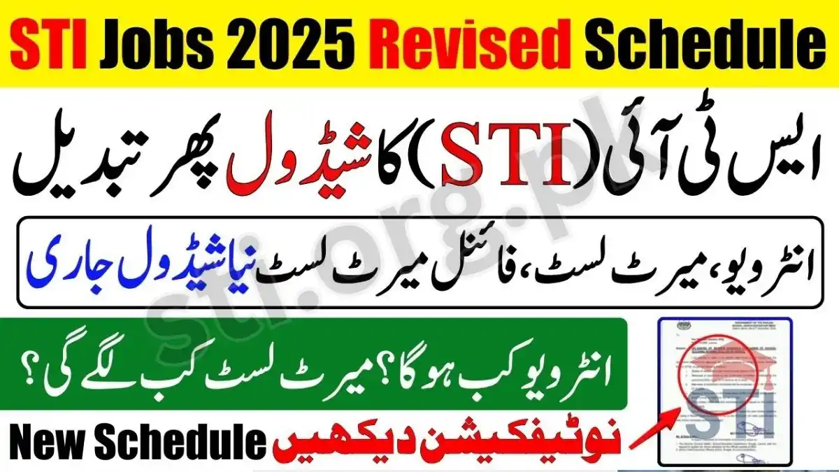 Punjab Updates STI Jobs Schedule 2025