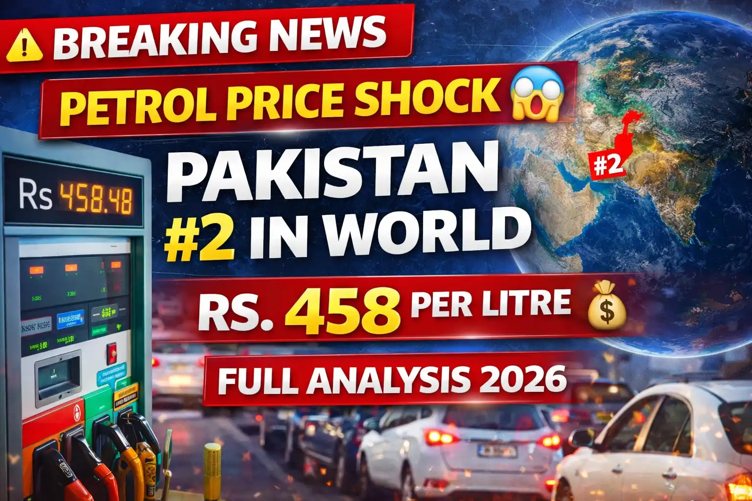 Pakistan Ranks Second in Most Expensive Petrol – Full Analysis of Price Hike 2026