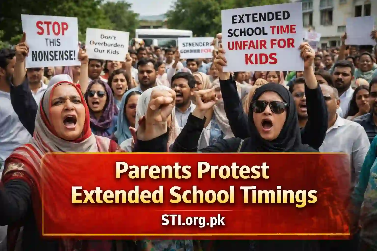 Parents Protest Extended School Timings in Pakistan