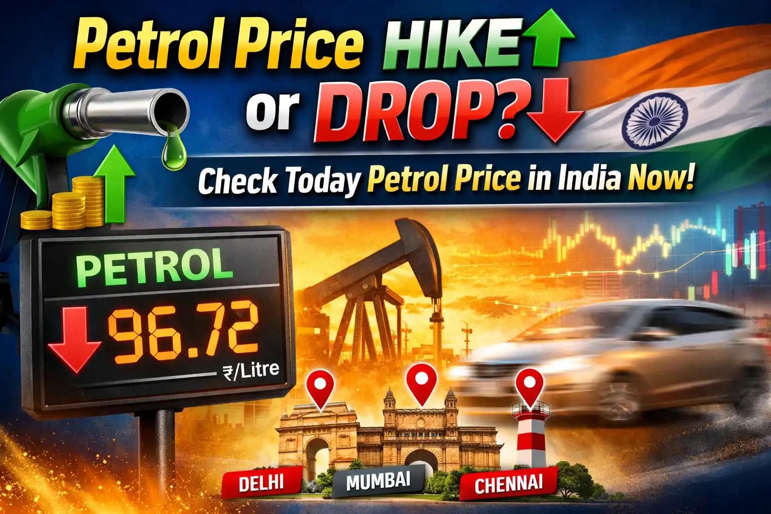 Petrol Price Hike or Drop Check Today Petrol Price in India Now