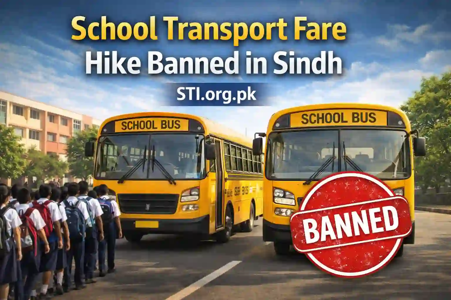 School Transport Fare Hike Banned in Sindh