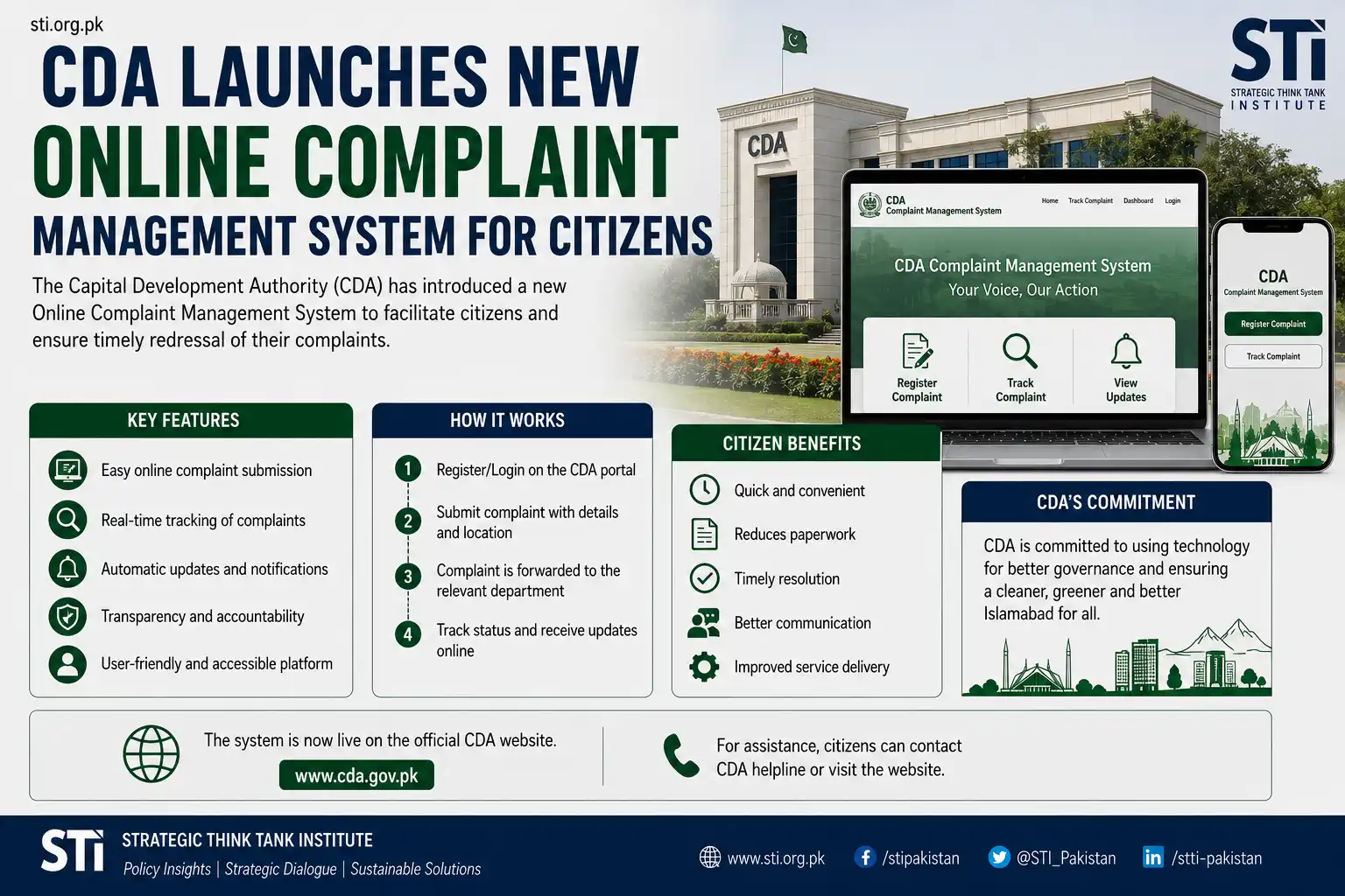 CDA Launches New Online Complaint Management System for Citizens