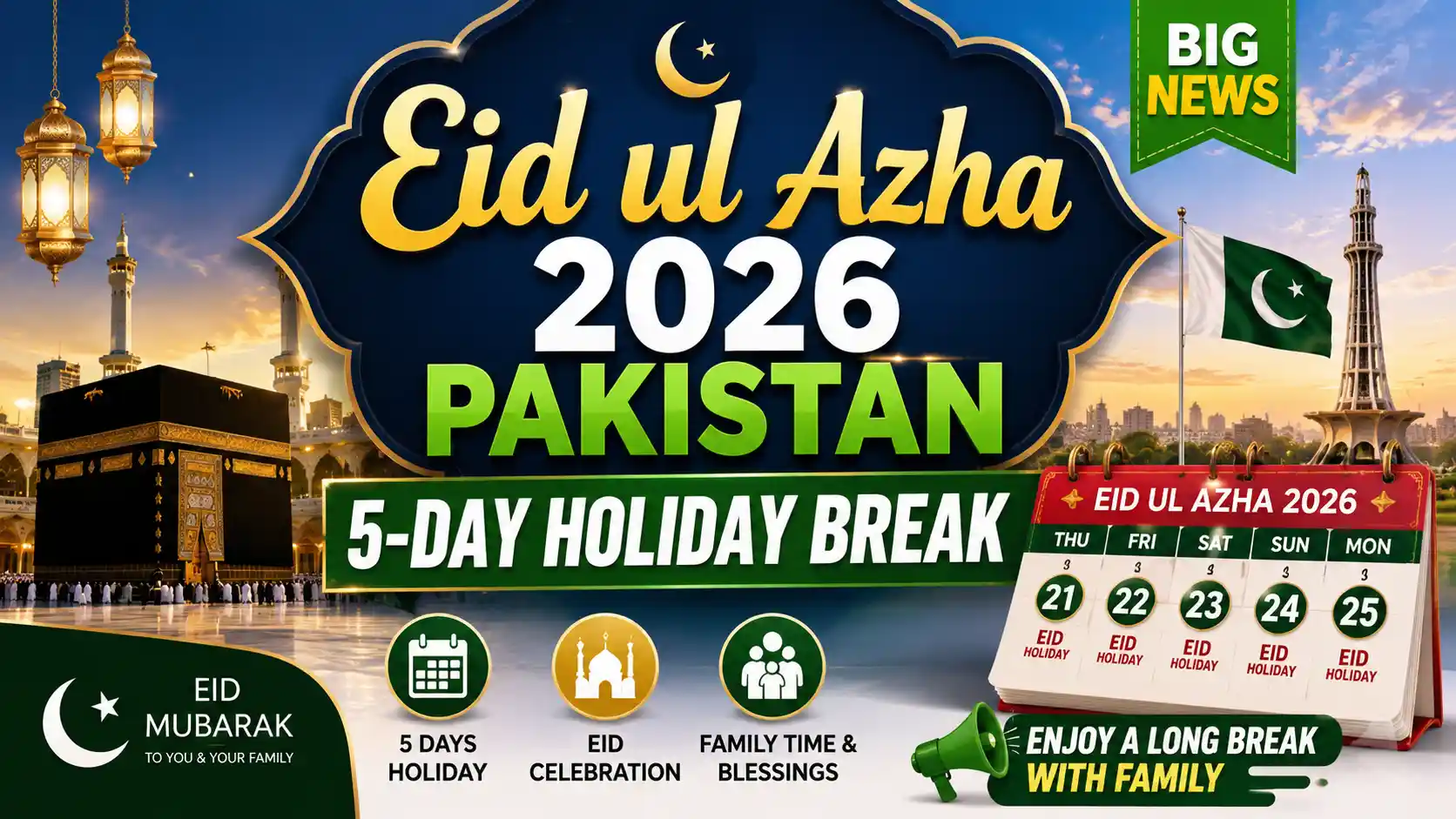 Eid ul Azha 2026 Pakistan 5-Day Holiday Break – All You Need to Know