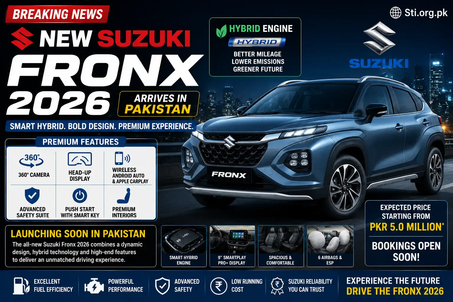 New Suzuki Fronx 2026 Arrives in Pakistan With Hybrid Engine and Premium Features