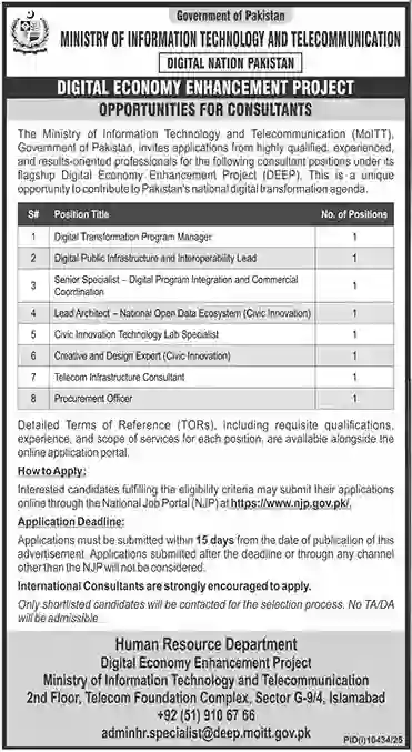 MOIT Government Jobs 2026 Apply Online for Ministry of IT Vacancies