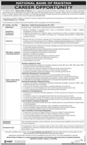 NBP Digital Banking Jobs 2026 in Karachi – Apply Online for Wing Head Position