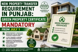 New Property Transfer Requirement in Punjab Green Property Certificate Mandatory from July 1