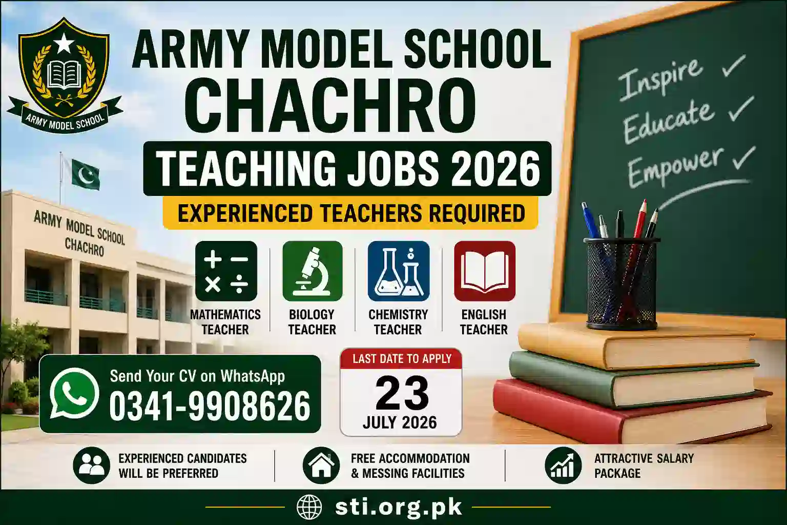 Army Model School Chachro Jobs