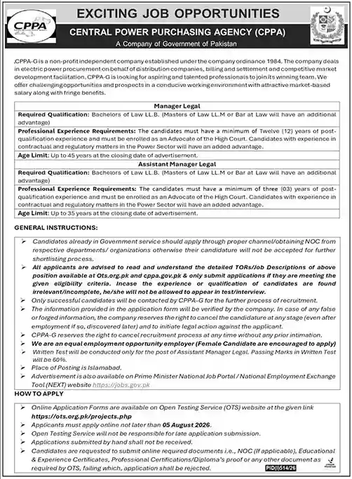 CPPA Jobs 2026 Apply Online – Central Power Purchasing Agency Latest Career Opportunities
