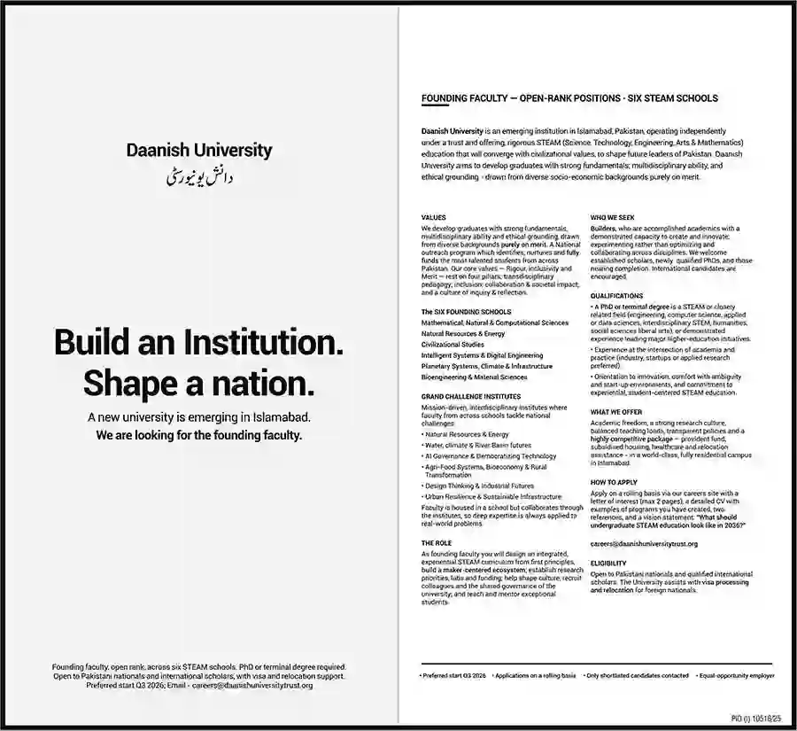 Daanish University Islamabad Government Jobs 2026 Complete Application Guide