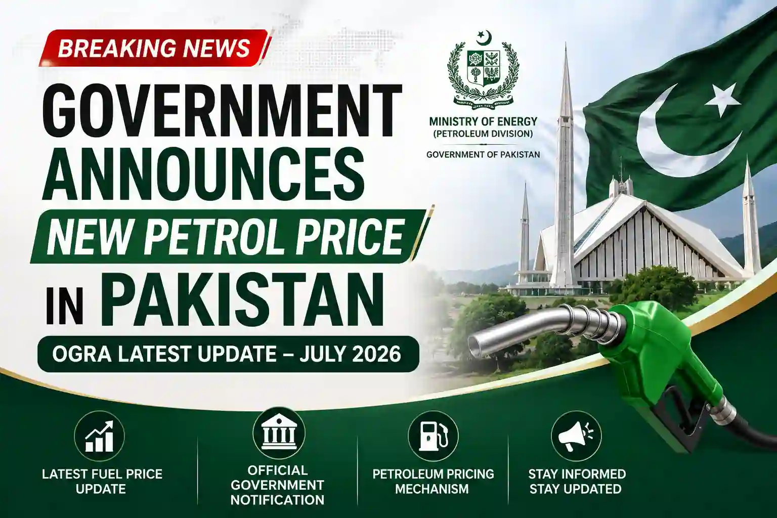Government Announces New Petrol Price in Pakistan