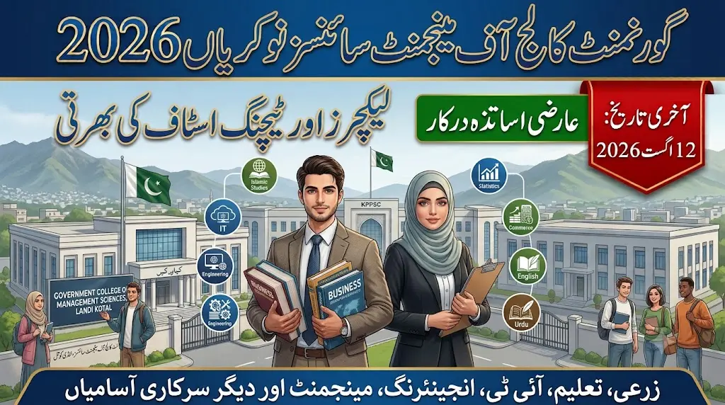 Government College of Management Sciences Khyber Jobs 2026 – Latest Teaching Jobs