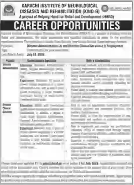 Helping Hand For Relief And Development HHRD Jobs 2026 Online Apply