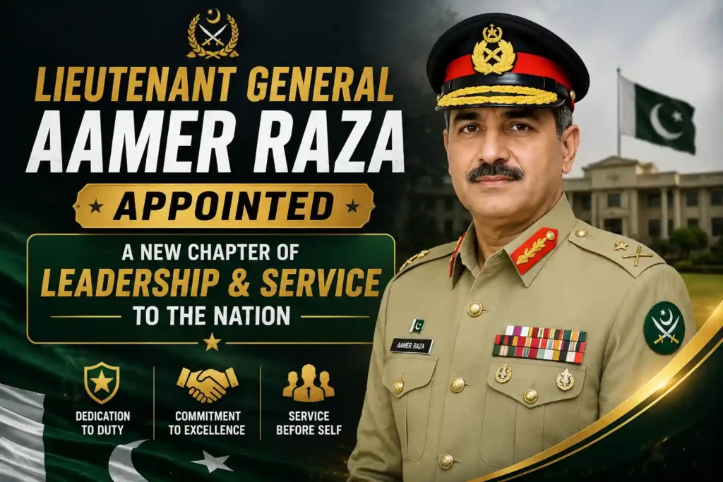 Lieutenant General Aamer Raza Appointed as Chief of General Staff of Pakistan Army – Biography, Career & Latest Update