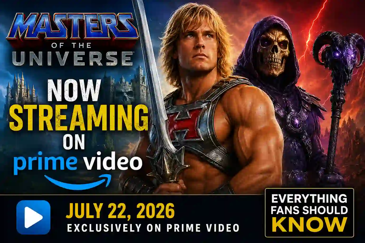 Masters of the Universe Now Streaming on Prime Video – Everything Fans Should Know