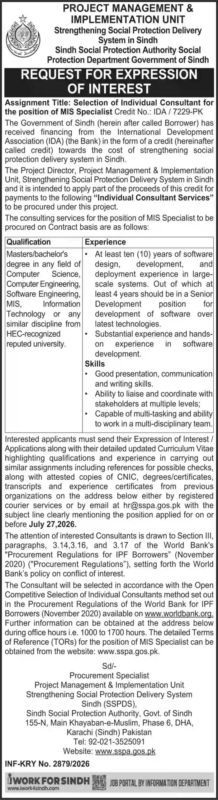 SSPA MIS Specialist Jobs 2026 – Eligibility, Experience & Apply Guide