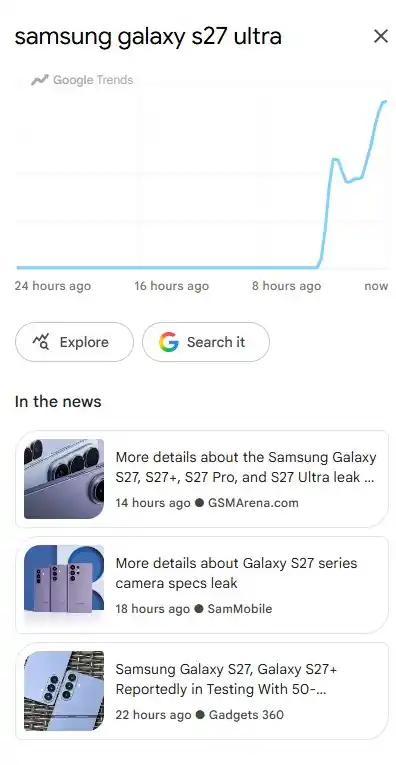Samsung Galaxy S27 Ultra Leaks 2026 Expected Specs, Camera, Price & Release Date
