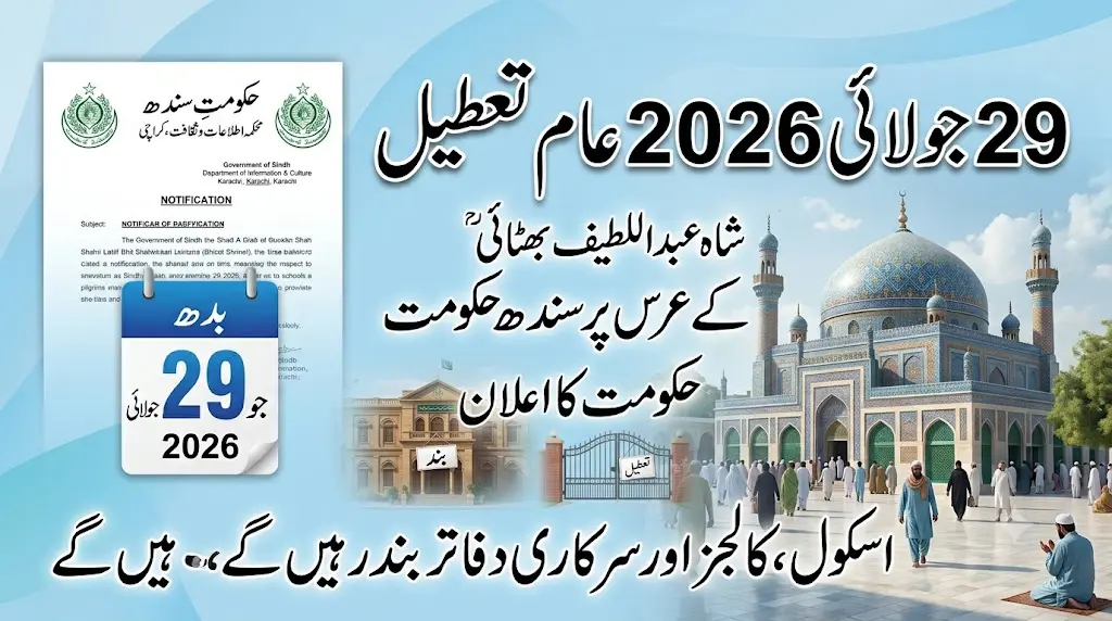 Sindh Government Declares 29 July Holiday for Shah Abdul Latif Bhittai Urs