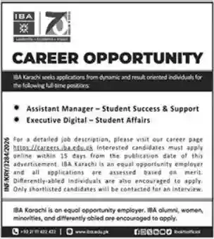 IBA Karachi Jobs 2026 Applications Process