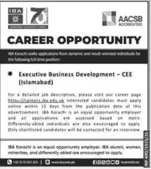 Institute of Business Administration Karachi Jobs 2026 – Latest Career IBA Opportunities in Pakistan