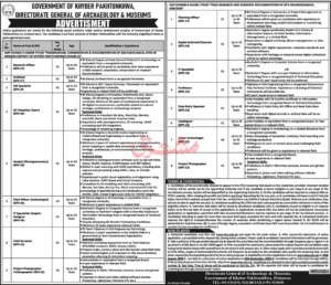 KPK Archaeology & Museums Jobs 2026 Apply Online