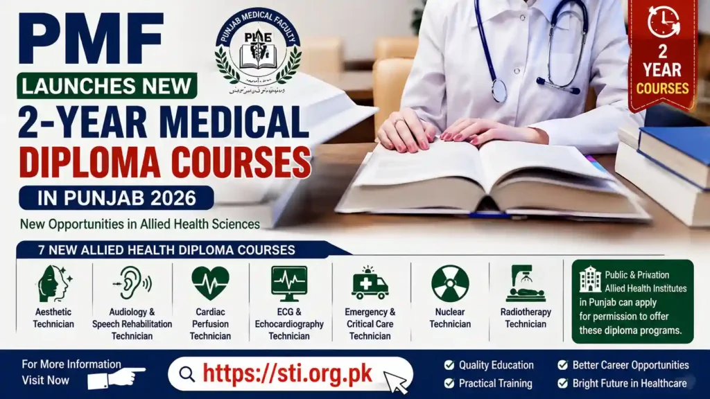 PMF Launches New 2-Year Medical Diploma Courses in Punjab 2026