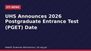 UHS PGET 2026 postgraduate entrance test announcement