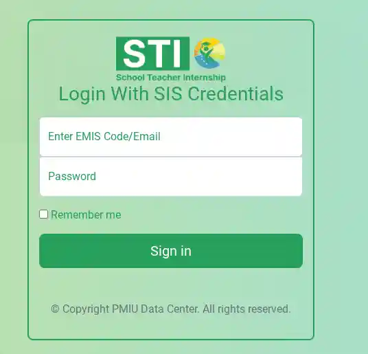 STI Admin Portal Login 2026