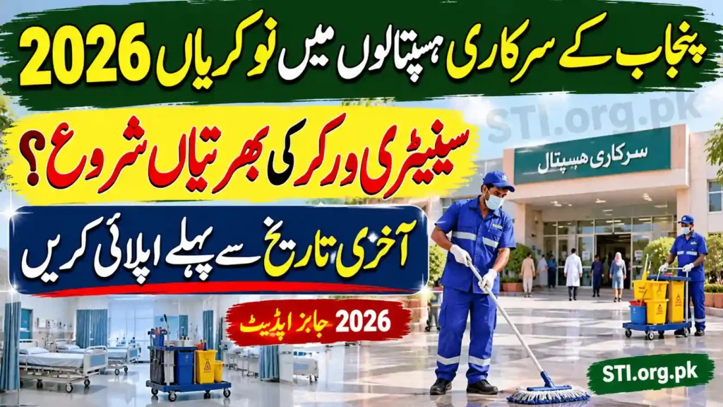 Sanitary Worker Jobs 2026 in Punjab Government Hospitals Apply Before Last Date Sanitary Worker Jobs 2026 in Punjab Government Hospitals Apply Before Last Date