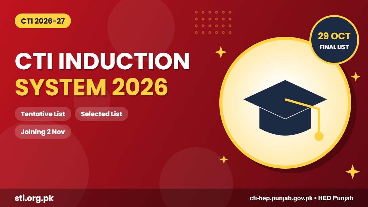 CTI Induction System 2026: Tentative Merit List, Selected Candidates List and Final Steps CTI Induction System 2026: Tentative Merit List, Selected Candidates List and Final Steps