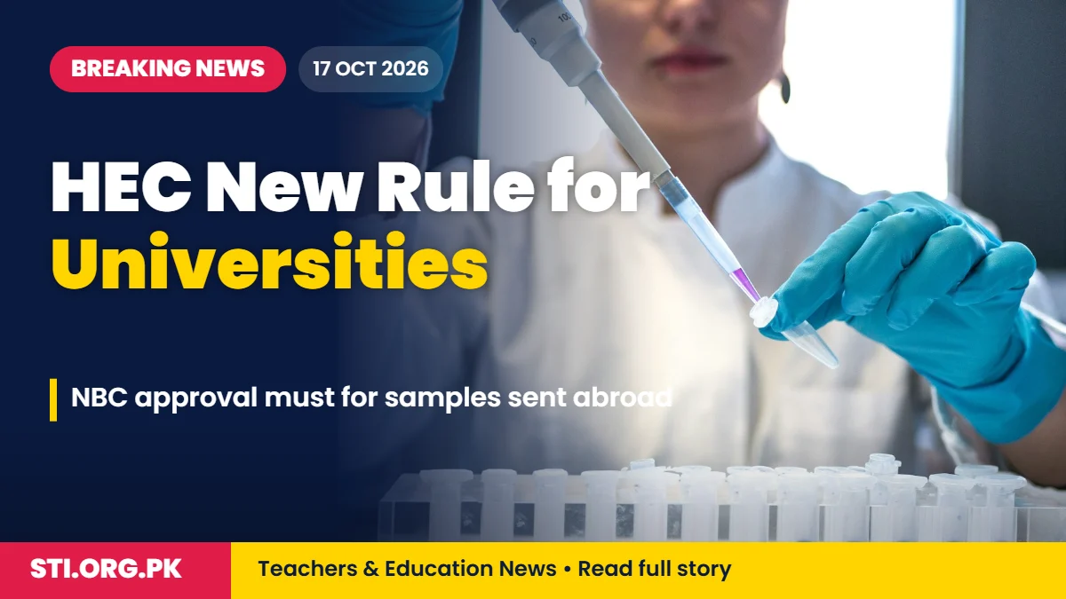 Breaking News: HEC Makes Bioethics Approval Mandatory Before Sending Samples Abroad Breaking News: HEC Makes Bioethics Approval Mandatory Before Sending Samples Abroad