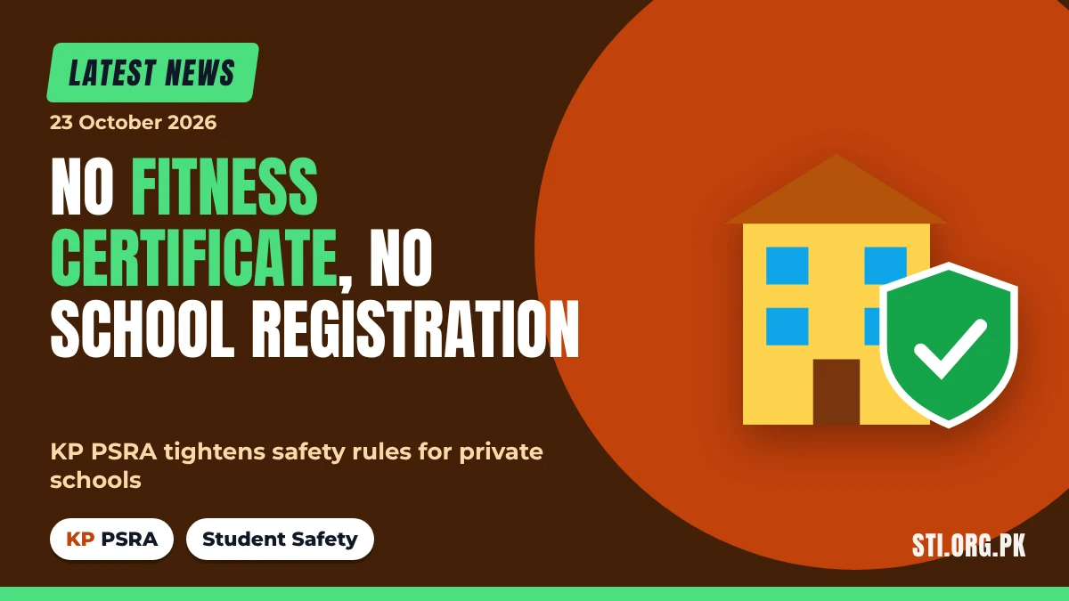 Today News: No Building Fitness Certificate, No Registration for KP Private Schools Today News: No Building Fitness Certificate, No Registration for KP Private Schools