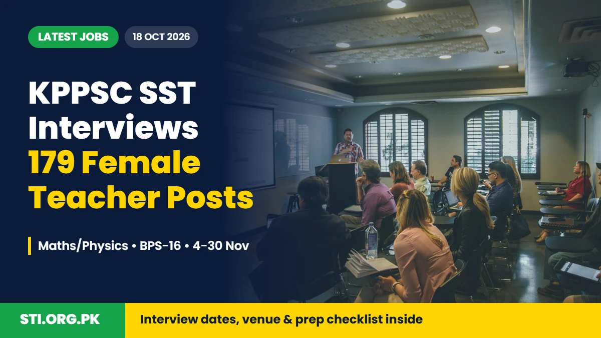 Latest Jobs: KPPSC SST Interviews for 179 Female Teacher Posts Begin 4 November Latest Jobs: KPPSC SST Interviews for 179 Female Teacher Posts Begin 4 November
