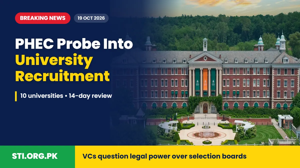 Breaking News: PHEC Probe Into University Recruitment at 10 Punjab Universities Sparks Legal Row Breaking News: PHEC Probe Into University Recruitment at 10 Punjab Universities Sparks Legal Row