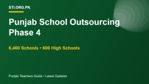 Punjab School Outsourcing Phase 4: 6,460 Schools Including 600 High Schools – What It Means for Teachers Punjab School Outsourcing Phase 4: 6,460 Schools Including 600 High Schools – What It Means for Teachers