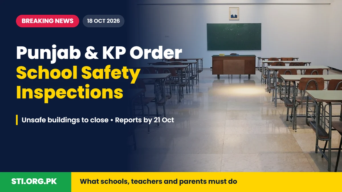 Breaking News: Punjab and KP Order School Safety Inspections, Unsafe Buildings to Close Breaking News: Punjab and KP Order School Safety Inspections, Unsafe Buildings to Close