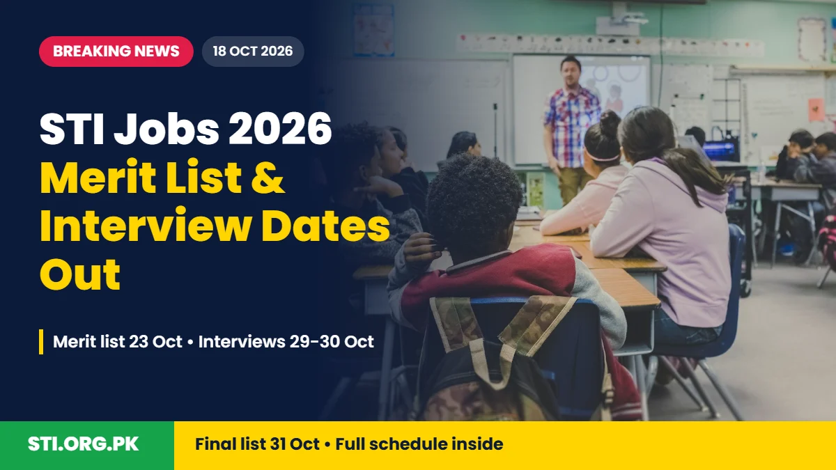 Breaking News: STI Jobs Merit List 2026 Out on 23 October – Interview Dates Confirmed Breaking News: STI Jobs Merit List 2026 Out on 23 October – Interview Dates Confirmed
