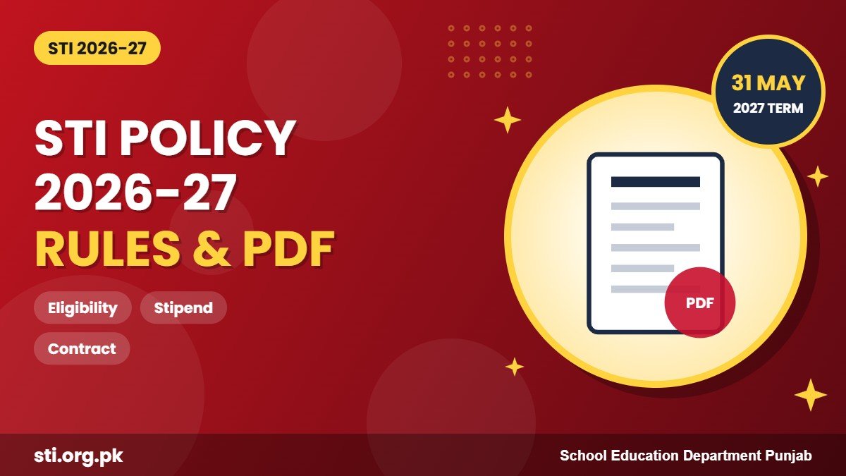 STI Policy 2026-27 PDF: Key Rules, Eligibility, Stipend and Contract Period Explained STI Policy 2026-27 PDF: Key Rules, Eligibility, Stipend and Contract Period Explained